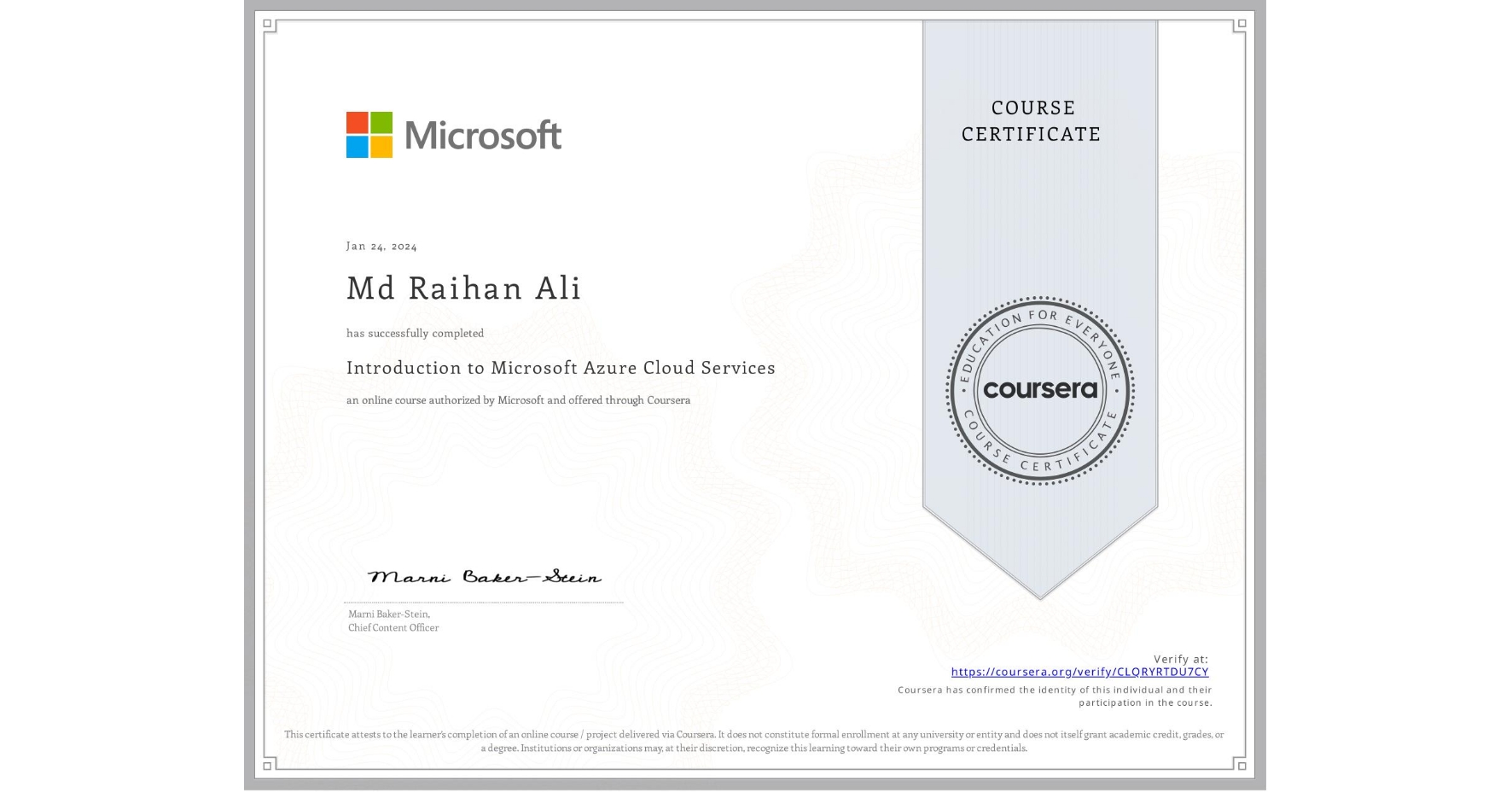 Introduction to Microsoft Azure Cloud Services certificate