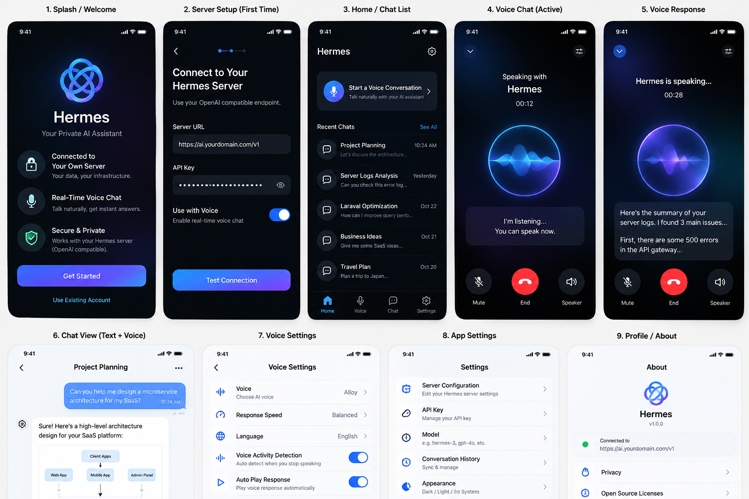 Design preview of the Lyra Prime app screens